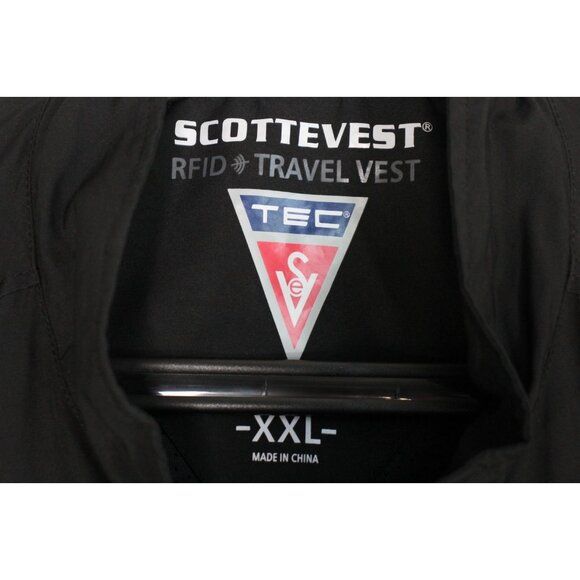 Scottevest Mens 2XL Black RFID Travel Utility Vest O949 - Picture 4 of 5
